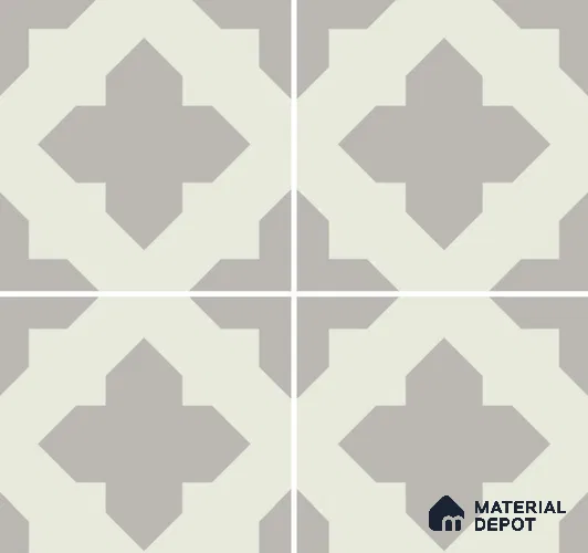 Moroccan Floor & Wall Tile TL 08404 | 88064| 8 x 8 inch Matte Finish Vitrified Tile - 9 mm | Suitable for Living Room, Bedroom & Bathroom | Please Expect a Slight Variation of Pattern