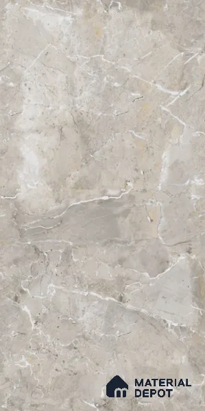 Marble Tundra Grey Wall & Floor Tile TL 08408 Mushroom Grey 4 ft x 2 ft Glossy Finish Vitrified Tile - 9 mm | Suitable For Living Room, Bedroom, Dining