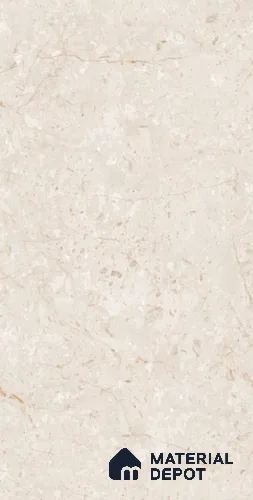 Marble Crema Marfil Wall & Floor Tile TL 08410 Oat Beige 4 ft x 2 ft Glossy Finish Vitrified Tile - 9 mm | Suitable For Living Room, Bedroom, Dining