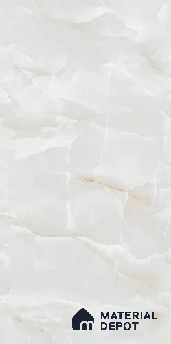 Marble Onyx Wall & Floor Tile TL 08411 Pearl White 4 ft x 2 ft Glossy Finish Vitrified Tile - 9 mm | Suitable For Living Room, Bedroom, Dining