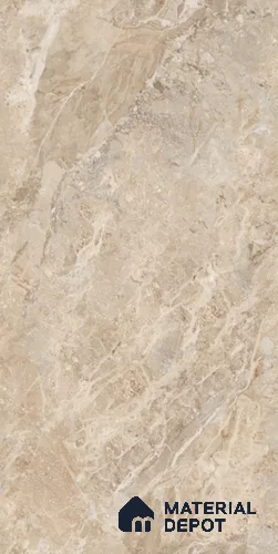 Marble Crema Marfil Wall & Floor Tile TL 08413 Sand Beige 4 ft x 2 ft Glossy Finish Vitrified Tile - 9 mm | Suitable For Living Room, Bedroom, Dining