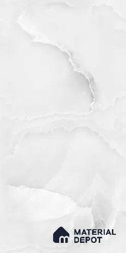 Marble Onyx Wall & Floor Tile TL 08414 Pearl White 4 ft x 2 ft Glossy Finish Vitrified Tile - 9 mm | Suitable For Living Room, Bedroom, Dining