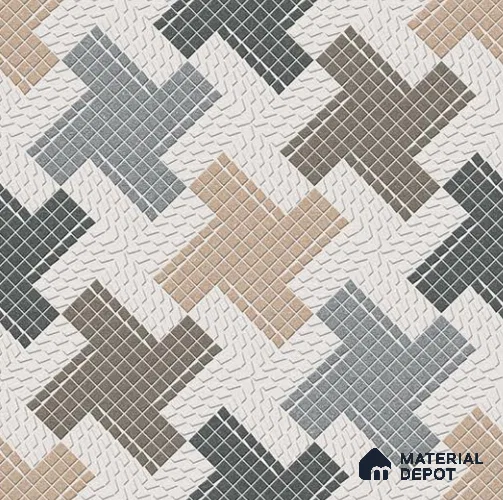 Patterned Look Parking Tile TL 08432  1.6 ft x 1.6 ft Vitrified Matte Finish - 12 mm | Pattern Alignment May Vary | 2-3 mm Spacer is Mandatory
