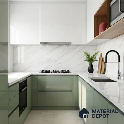Marble Floor & Wall Tile TL 08442 Inspiro Blanco 4 ft x 2 ft Glossy Finish Vitrified Tile - 9 mm | Suitable for Living Room, Bedroom & Bathroom