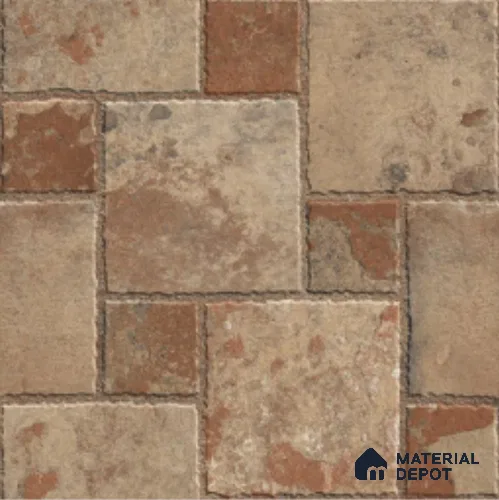 Stone Floor & Wall Tile TL 08450 Lecstone Bronze 16 x 16 inch Texture Finish Vitrified Tile - 12 mm | Suitable for Parking, Outdoor & Bathroom | Pattern Alignment May Vary | 2-3 mm Spacer is Mandatory