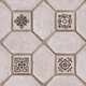 A close-up of a Grey Moroccan Floor Tile TL 08451 B Retro Pearl 16 x 16 inch Vitrified Anti Skid Matte Finish Tile - 12 mm | Suitable for Parking, Outdoor, Balcony & Terrace with a Matte finish available at Material Depot in Bangalore