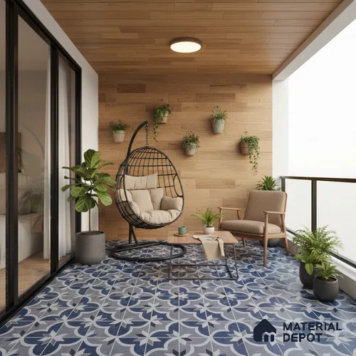 Moroccan Look Wall & Floor Tile TL 08458  2 ft x 2 ft Porcelain Matte Finish - 8 mm | Please Expect a Slight Variation of Pattern