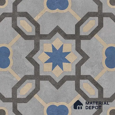 Moroccan Look Wall & Floor Tile TL 08459  2 ft x 2 ft Porcelain Matte Finish - 8 mm | Suitable For Kitchen, Balcony, Dining Area | Please Expect a Slight Variation of Pattern