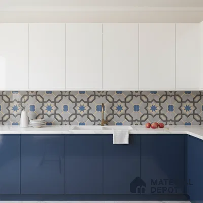 Moroccan Look Wall & Floor Tile TL 08459  2 ft x 2 ft Porcelain Matte Finish - 8 mm | Please Expect a Slight Variation of Pattern (Sample)