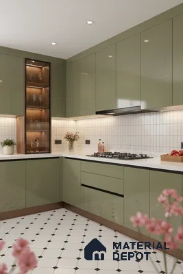 Moroccan Look Wall & Floor Tile TL 08460 Octane Moochrome 2 ft x 2 ft Porcelain Matte Finish - 8 mm | Suitable For Kitchen, Bathroom, Balcony | Please Expect a Slight Variation of Pattern