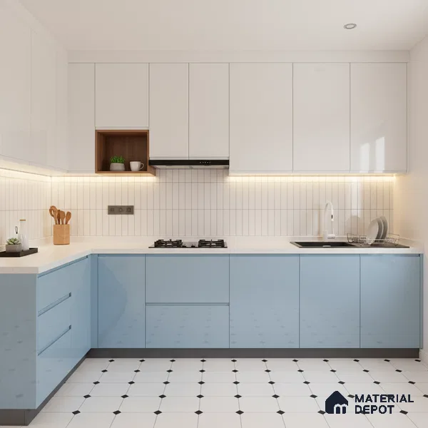 Moroccan Look Wall & Floor Tile TL 08460 Octane Moochrome 2 ft x 2 ft Porcelain Matte Finish - 8 mm | Suitable For Kitchen, Bathroom, Balcony | Please Expect a Slight Variation of Pattern
