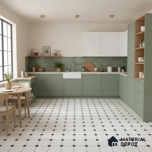 Moroccan Look Wall & Floor Tile TL 08460 2 ft x 2 ft Porcelain Matte Finish - 8 mm | Please Expect a Slight Variation of Pattern