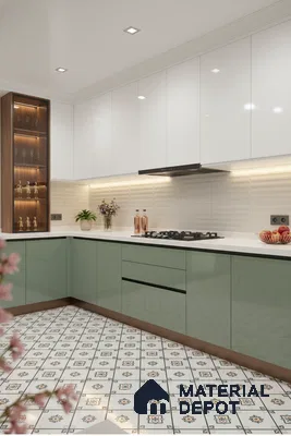 Moroccan Look Wall & Floor Tile TL 08462  2 ft x 2 ft Porcelain Matte Finish - 8 mm | Suitable For Kitchen, Balcony, Dining Area | Please Expect a Slight Variation of Pattern