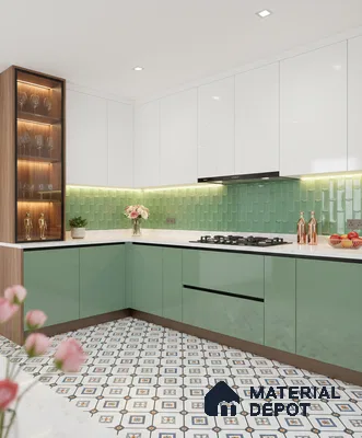Moroccan Look Wall & Floor Tile TL 08462  2 ft x 2 ft Porcelain Matte Finish - 8 mm | Suitable For Kitchen, Balcony, Dining Area | Please Expect a Slight Variation of Pattern