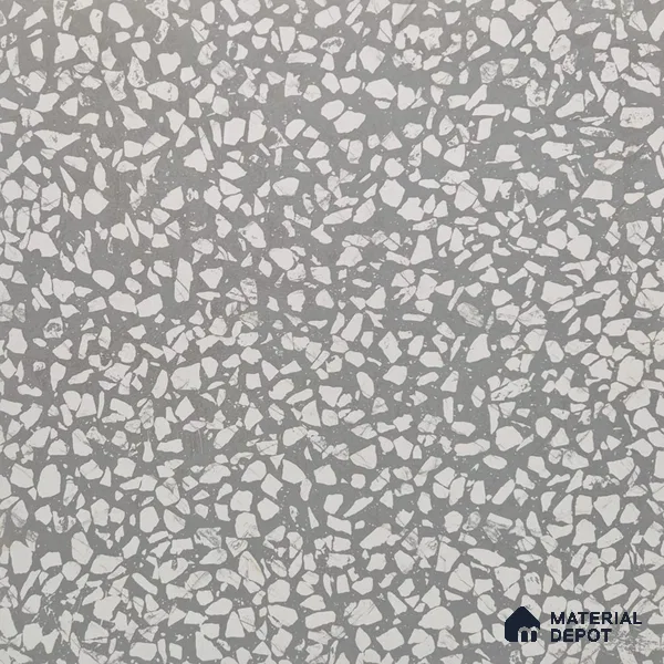 Terrazzo Floor & Wall Tile TL 08486 Natural Terazzo 2 ft x 2 ft Matte Finish Vitrified Tile - 9 mm | 1 Random Design | Suitable for Living Room, Kitchen & Bathroom