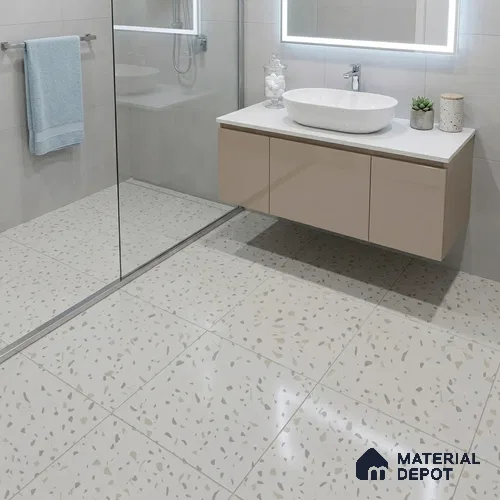 Terrazzo Floor & Wall Tile TL 08487 Morandi Terazzo 2 ft x 2 ft Matte Finish Vitrified Tile - 9 mm | Suitable for Living Room, Kitchen & Bathroom