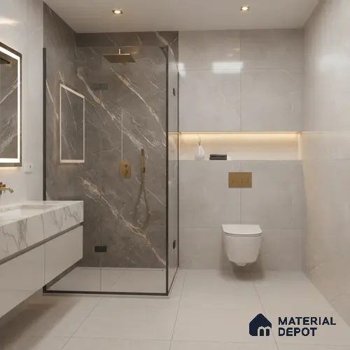 Marble Look TL 08496 B Jaffiro Natural Endless 4 ft x 2 ft Vitrified Glossy Finish - 8 mm | Random 4