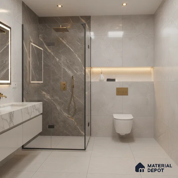 Marble Look TL 08496 B Jaffiro Natural Endless 4 ft x 2 ft Vitrified Glossy Finish - 8 mm | Random 4