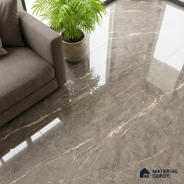 Marble Look TL 08496 B Jaffiro Natural Endless 4 ft x 2 ft Vitrified Glossy Finish - 8 mm | Random 4