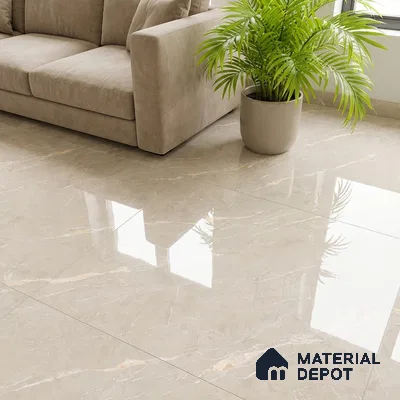 Marble Look TL 08496 Jaffiro Beige Endless 4 ft x 2 ft Vitrified Glossy Finish - 8 mm | Random 4