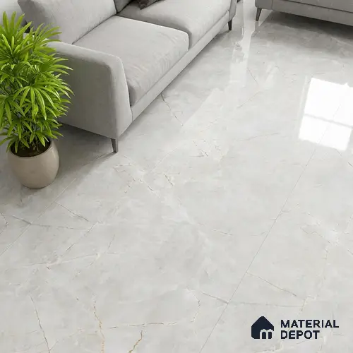 Marble Look TL 08499 Ritzy Bianco 4 ft x 2 ft Vitrified Glossy Finish - 8 mm | Random 4