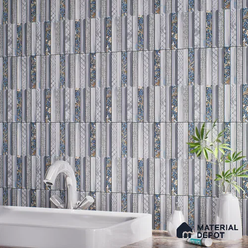 Faux Subway Wall Tile TL 08501 C 1 ft x 1 ft Glue Matte Finish Ceramic Tile - 10 mm | Suitable for Kitchen, Bathroom & Dining Area | Please Expect a Slight Variation of Pattern