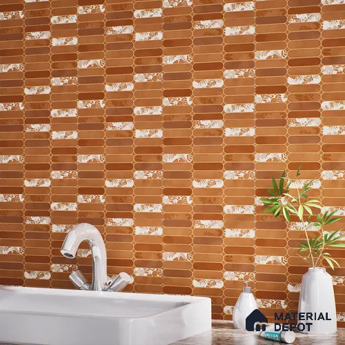 Faux Subway Wall Tile TL 08501 1 ft x 1 ft Glue Matte Finish Ceramic Tile - 10 mm | Suitable for Kitchen, Bathroom & Dining Area | Please Expect a Slight Variation of Pattern