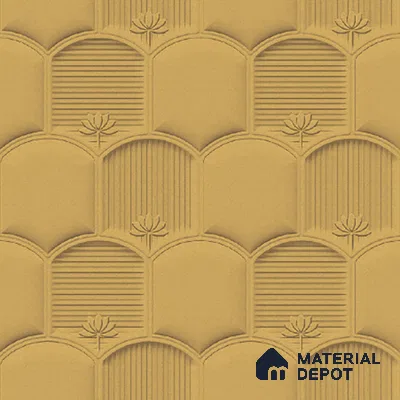 Patterned Wall Tile TL 08502 G 1 ft x 1 ft Matte Finish Ceramic Tile - 10 mm | Suitable for Living Room, Bedroom, Bathroom & Kitchen | Please Expect a Slight Variation of Pattern
