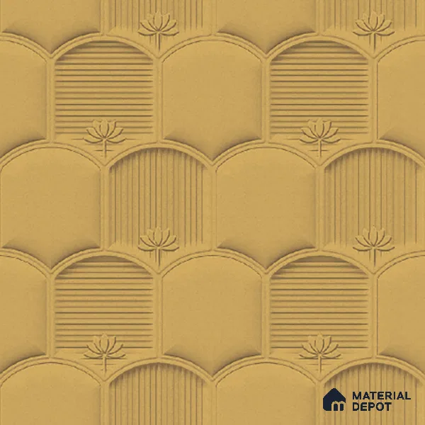 Patterned Wall Tile TL 08502 G 1 ft x 1 ft Matte Finish Ceramic Tile - 10 mm | Suitable for Living Room, Bedroom, Bathroom & Kitchen | Please Expect a Slight Variation of Pattern