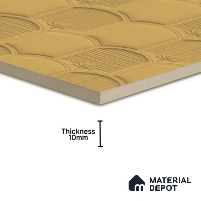 Patterned Wall Tile TL 08502 G 1 ft x 1 ft Matte Finish Ceramic Tile - 10 mm | Suitable for Living Room, Bedroom, Bathroom & Kitchen | Please Expect a Slight Variation of Pattern