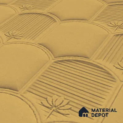 Patterned Wall Tile TL 08502 G 1 ft x 1 ft Matte Finish Ceramic Tile - 10 mm | Suitable for Living Room, Bedroom, Bathroom & Kitchen | Please Expect a Slight Variation of Pattern