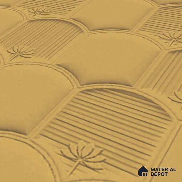 Patterned Wall Tile TL 08502 G 1 ft x 1 ft Matte Finish Ceramic Tile - 10 mm | Suitable for Living Room, Bedroom, Bathroom & Kitchen | Please Expect a Slight Variation of Pattern