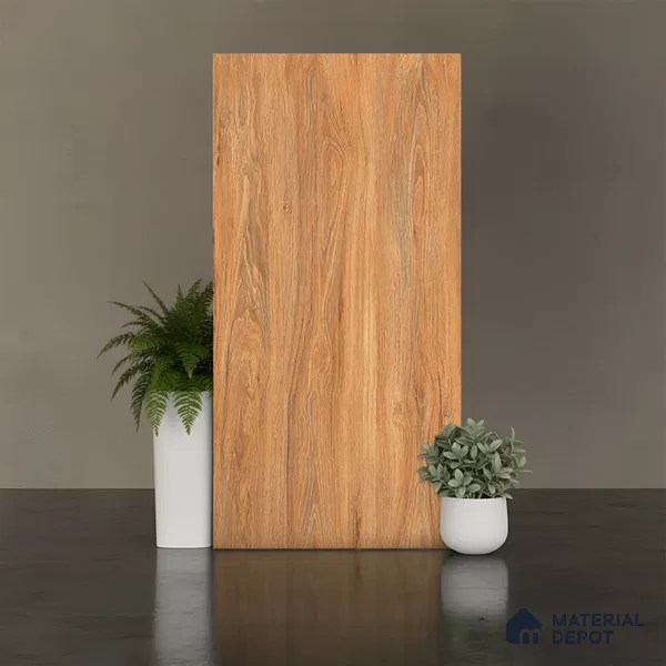 Wood Look TL 08515 Velvet Wood Beige 4 ft x 2 ft Vitrified Matte Finish - 8 mm | Random 4
