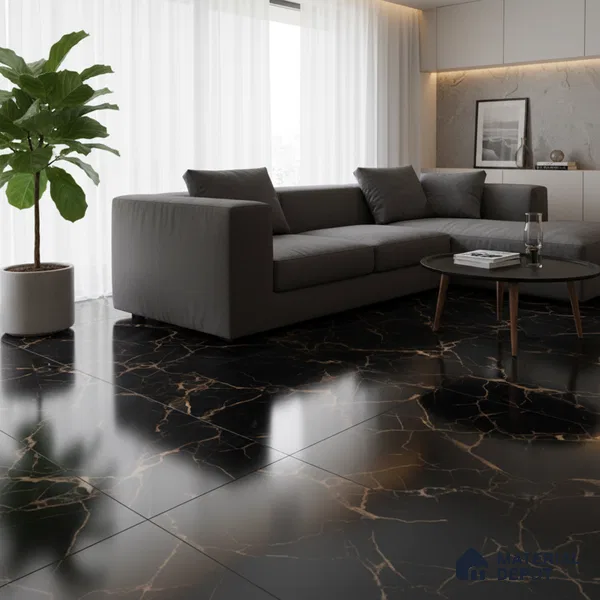 Marble Look TL 08518 Gold River 4 ft x 2 ft Vitrified High Gloss Finish - 8 mm | Random 4