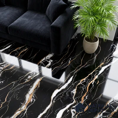 Marble Look TL 08522 Shimla Gold 4 ft x 2 ft Vitrified High Gloss Finish - 8 mm | Random 4