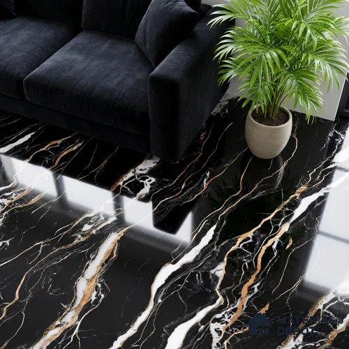 Marble Look TL 08522 Shimla Gold 4 ft x 2 ft Vitrified High Gloss Finish - 8 mm | Random 4