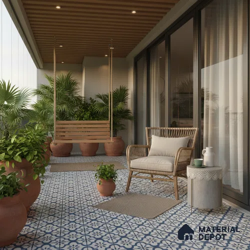 Moroccan Look TL 08527 9085 2 ft x 2 ft Porcelain Matte Finish - 8 mm | Please Expect a Slight Variation of Pattern