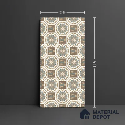 Highlighter Wall Tile TL 08543 D | 4 ft x 2 ft Full Body Dry Granula Plus Matte Finish Vitrified Tile - 10 mm | 4 Random Design | Suitable For Bathroom, Accent/Feature Wall, Dining Area