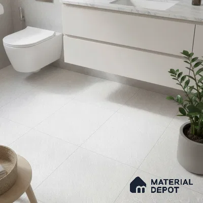 Stone Look Tile TL 08597 White 1 ft x 1 ft Ceramic Matte Finish - 8 mm
