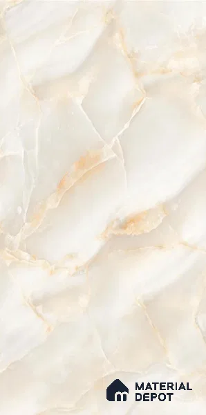 TL 08622 Ivory 5.25 ft x 2.62 ft Glossy Finish Vitrified Floor & Wall Tile - 9 mm