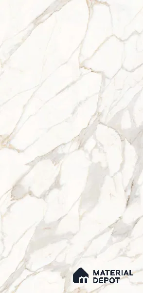 TL 08626 White 5.25 ft x 2.62 ft Glossy Finish Vitrified Floor & Wall Tile - 9 mm