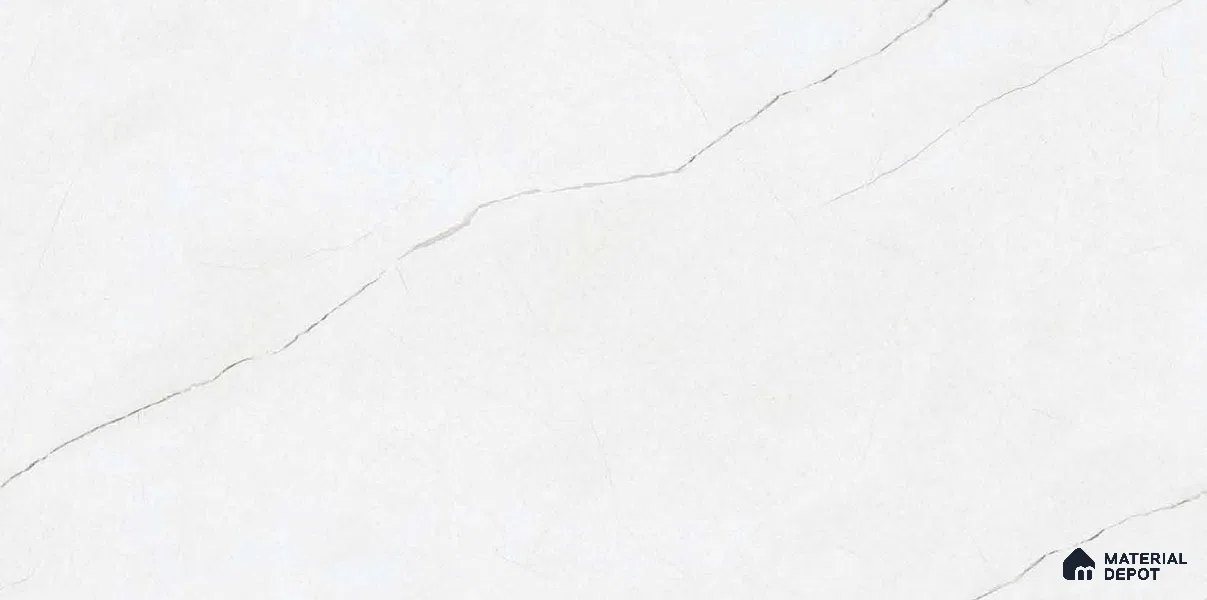 Marble Carrara Wall & Floor Tile TL 08670 Off-White 4 ft x 2 ft Matte Finish Vitrified Tile - 9 mm | Suitable For Living Room, Bedroom, Kitchen