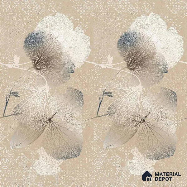Floral Wall Tile TL 08677 Beige Highlighter 4 ft x 2 ft Matte Finish Vitrified Tile - 9 mm | Suitable for Bathroom, Accent/Feature Wall, Foyer