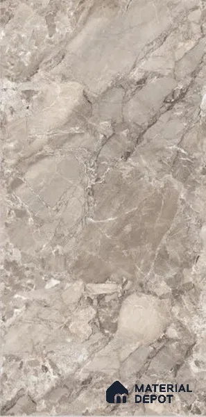 TL 08701 B Brown 4 ft x 2 ft Glossy Finish Vitrified Floor & Wall Tile - 8.5 mm