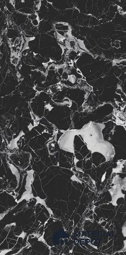 Black Stone  Tile TL 08765  Royal Cosmic Black 4 ft x 2 ft Vitrified Carving High Gloss Finish - 9 mm |  | Suitable for Living Room, Bedroom, Bathroom