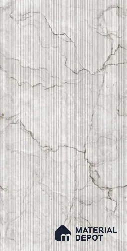 Grey Stone  Tile TL 08769 D  Royal Sanzio Grey Decor 4 ft x 2 ft Vitrified Carving Matte Finish - 9 mm | Suitable for Living Room, Bedroom, Bathroom