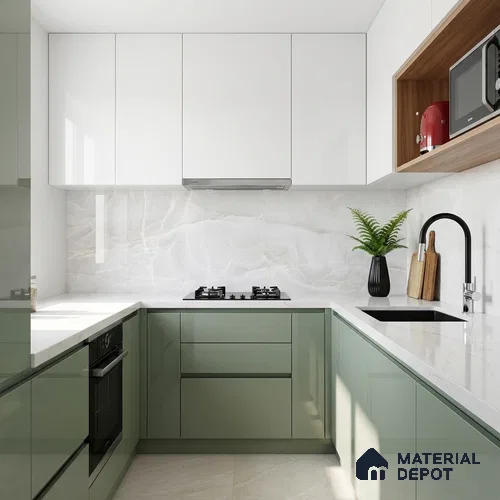 White Stone Floor & Wall Tile TL 08778  Royal Miami Onyx White 4 ft x 2 ft Vitrified Glossy Finish - 9 mm | Random 6 | Suitable for Living Room, Bedroom, Bathroom