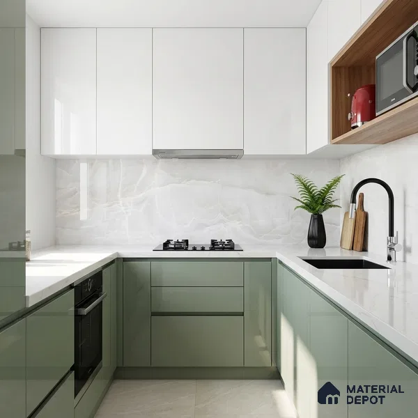 White Stone Floor & Wall Tile TL 08778 Royal Miami Onyx White 4 ft x 2 ft Vitrified Glossy Finish - 9 mm | Random 6 | Suitable for Living Room, Bedroom, Bathroom