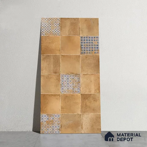 Brown Highlighter Wall Tile TL 08779 Carina Cotton Decor 4 ft x 2 ft Vitrified Carving Matte Finish - 9 mm | Suitable For Bathroom, Accent/Feature Wall, Dining Area