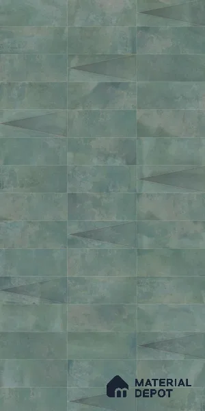 Marble & Highlighter Wall Tile TL 08833 Green 4 ft x 2 ft Matte Finish Vitrified Tile - 9 mm | Suitable for Living Room, Dining, Feature / Accent Walls